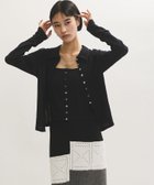 【アダム エ ロペ/ADAM ET ROPE'】のベアキャミコンビカットソーカーディガン ブラック(01)|ID: prp329100004421269 ipo3291000000031994858