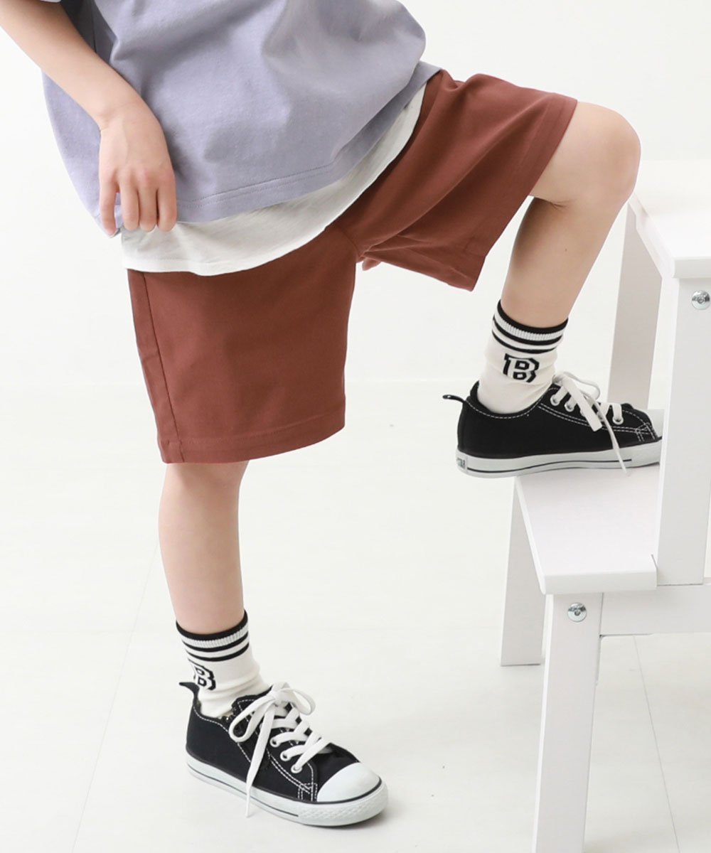 【デビロック/devirock / KIDS】のよくばりストレッチ ツイル ハーフパンツ ハーフパンツ ショートパンツ ボトムス 25SS インテリア・キッズ・メンズ・レディースファッション・服の通販 founy(ファニー) 　ファッション　Fashion　キッズファッション　Fashion for Kids　ボトムス　Bottoms　ショート　Short, Short Length　ストレッチ　Stretch, Stretchy Fabric　スニーカー　Sneakers, Trainers　ソックス　Socks, Hosiery　ツイル　Twist, Twisted Detail　ハーフ　Half, Half-Length　おすすめ　Recommended / Our Picks　2025年　2025　2025春夏・S/S　Spring/Summer 2025 SS25　テラコッタ|ID: prp329100004421303 ipo3291000000033461608