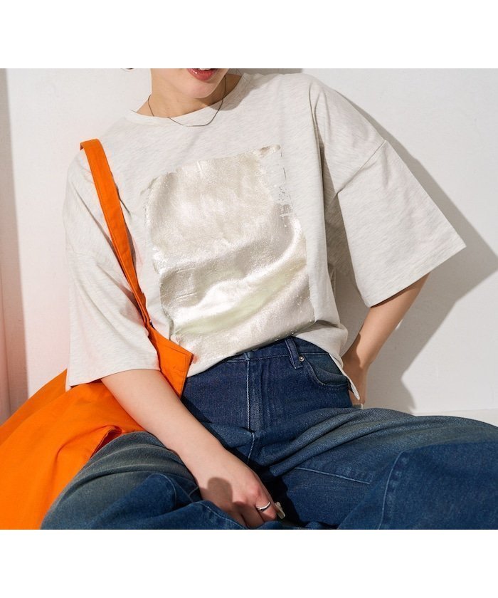 【フリークスストア/FREAK'S STORE】の箔 プリント ビック 半袖シャツ【限定展開】 25SS インテリア・キッズ・メンズ・レディースファッション・服の通販 founy(ファニー) 　ファッション　Fashion　レディースファッション　WOMEN　トップス・カットソー　Tops/Tshirt　シャツ/ブラウス　Shirts/Blouses　2025年　2025　2025春夏・S/S　Ss,Spring/Summer,2025　プリント　Print　半袖　Short Sleeve　夏　Summer　S/S・春夏　Ss・Spring/Summer　ライトグレー|ID: prp329100004421758 ipo3291000000030925252