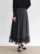 【ラシュッド/LASUD】のチュール重ねテンセルスカート ブラック|ID: prp329100004423221 ipo3291000000031905684