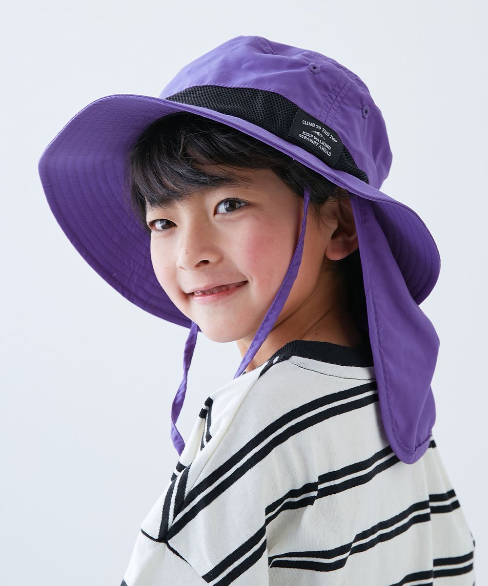 【デビロック/devirock / KIDS】のUVカット 親子で使える 日よけ付き 撥水 フェスハット 帽子 ハット 25SS インテリア・キッズ・メンズ・レディースファッション・服の通販 founy(ファニー) 　ファッション　Fashion　キッズファッション　KIDS　カラフル　Colorful　トレンド　Trend　帽子　Hat　メッシュ　Mesh　水着　Swimsuit　おすすめ　Recommend　夏　Summer　2025年　2025　2025春夏・S/S　Ss,Spring/Summer,2025　010-パープル|ID: prp329100004423609 ipo3291000000031676737