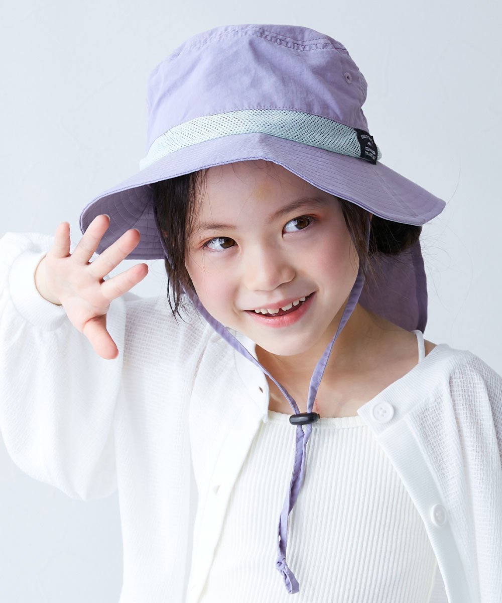 【デビロック/devirock / KIDS】のUVカット 親子で使える 日よけ付き 撥水 フェスハット 帽子 ハット 25SS インテリア・キッズ・メンズ・レディースファッション・服の通販 founy(ファニー) 　ファッション　Fashion　キッズファッション　KIDS　カラフル　Colorful　トレンド　Trend　帽子　Hat　メッシュ　Mesh　水着　Swimsuit　おすすめ　Recommend　夏　Summer　2025年　2025　2025春夏・S/S　Ss,Spring/Summer,2025　008-ラベンダー|ID: prp329100004423609 ipo3291000000031676754