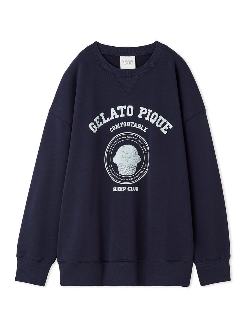 【ジェラート ピケ/gelato pique】の【UNISEX】裏毛プルオーバー インテリア・キッズ・メンズ・レディースファッション・服の通販 founy(ファニー) 　ファッション　Fashion　レディースファッション　WOMEN　トップス・カットソー　Tops/Tshirt　プルオーバー　Pullover　ユニセックス　Unisex　グラフィック　Graphic　ベーシック　Basic　モチーフ　Motif　ロング　Long　NVY[089]|ID: prp329100004425515 ipo3291000000030901464