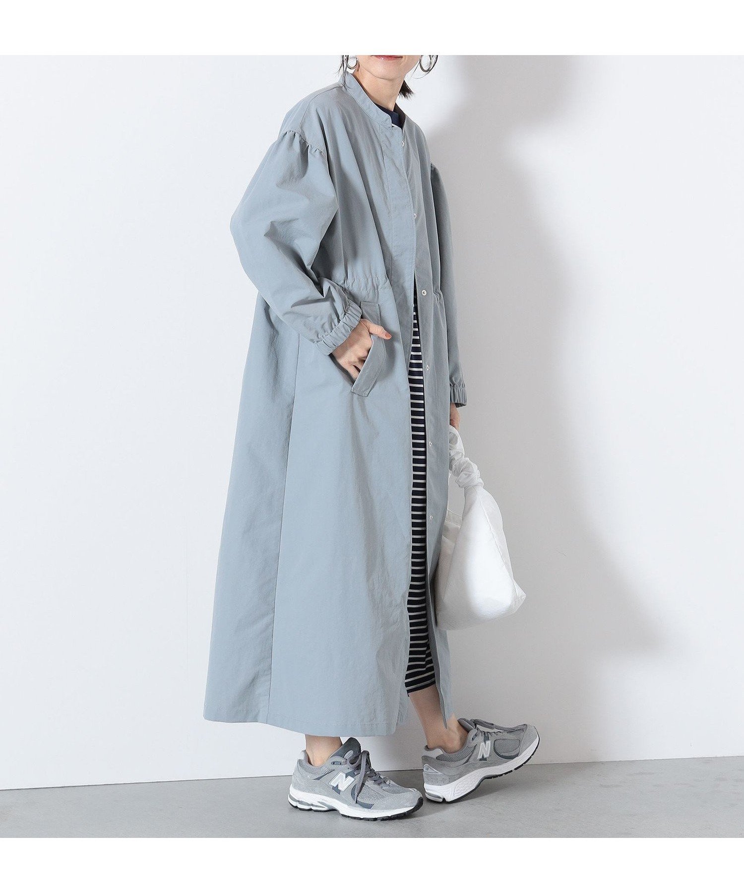 【ビームス ハート/BEAMS HEART】のドロスト ロング シャツコート インテリア・キッズ・メンズ・レディースファッション・服の通販 founy(ファニー) 　ファッション　Fashion　レディースファッション　WOMEN　アウター　Coat Outerwear　コート　Coats　インナー　Inner　ウェーブ　Wave　カットソー　Cut And Sew　シンプル　Simple　ストライプ　Stripe　ストレート　Straight　スポーティ　Sporty　スラックス　Slacks　ダウン　Down　デニム　Denim　トレンド　Trend　ドローコード　Draw Cord　ポケット　Pocket　ロング　Long　おすすめ　Recommend　GREYISH SAX|ID: prp329100004425518 ipo3291000000031737274