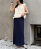 【チャオパニックティピー/CIAOPANIC TYPY】の【夏でも快適】-3キロ見えすっきりシルエットリブスカート ネイビー|ID: prp329100004426038 ipo3291000000032128231