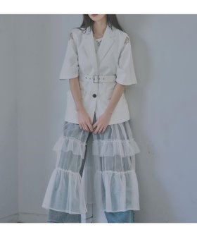 【ハレ/HARE】の2WAYジレワンピース 人気、トレンドファッション・服の通販 founy(ファニー) ファッション Fashion レディースファッション WOMEN アウター Coat Outerwear おすすめ Recommend シアー Sheer ショート Short ミドル Middle |ID:prp329100004426351