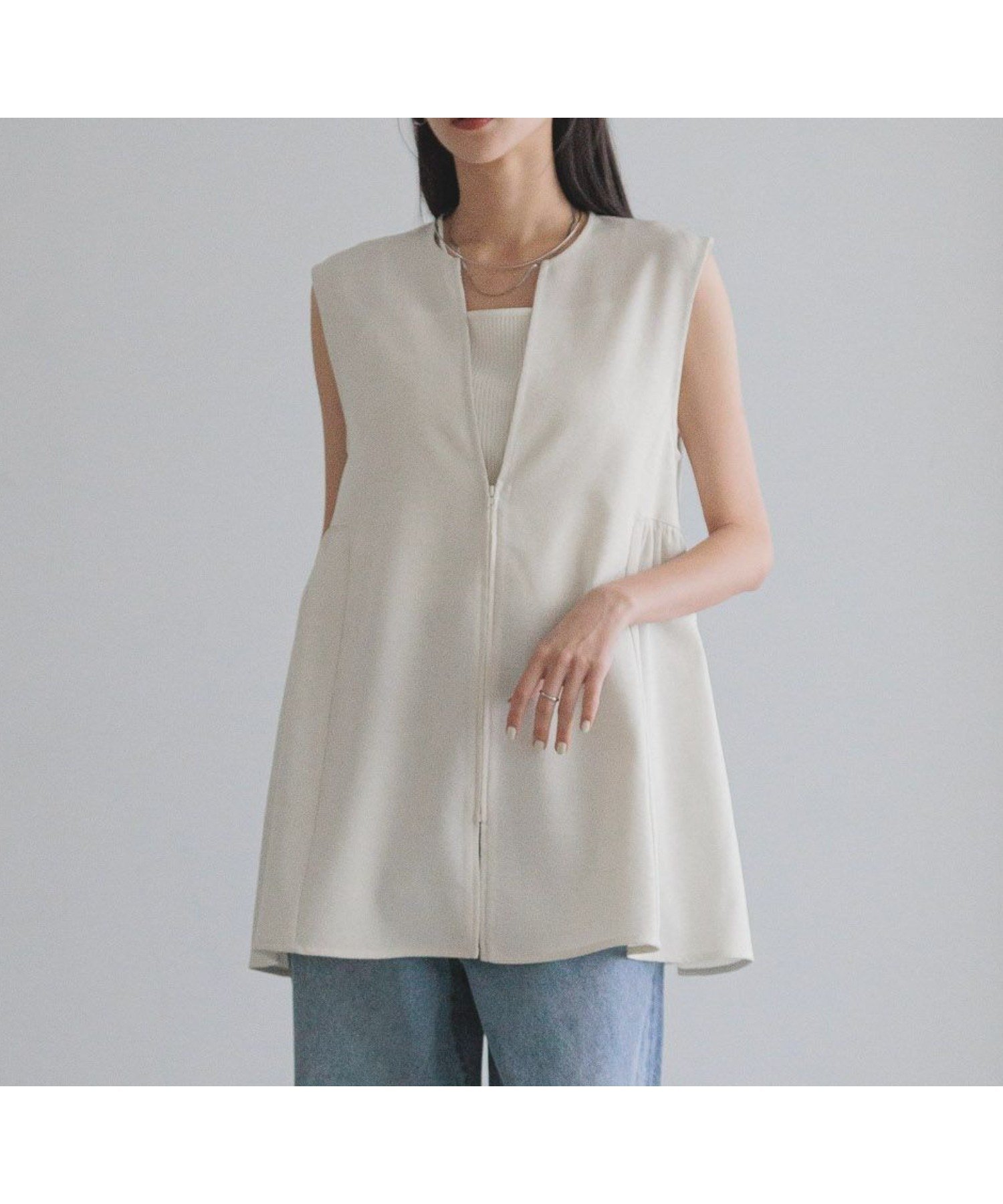 【ローリーズファーム/LOWRYS FARM】のホップサックベスト インテリア・キッズ・メンズ・レディースファッション・服の通販 founy(ファニー) 　ファッション　Fashion　レディースファッション　WOMEN　アウター　Coat Outerwear　トップス・カットソー　Tops/Tshirt　ベスト/ジレ　Gilets/Vests　おすすめ　Recommend　ギャザー　Gather　シンプル　Simple　セットアップ　Set Up　ペプラム　Peplum　人気　Popularity　定番　Standard　アイボリー|ID: prp329100004426923 ipo3291000000032284516