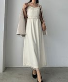 【ジュノア/JUNOAH】のLouere レーストリミングセミフレアキャミワンピース アイボリー|ID: prp329100004427633 ipo3291000000030973005