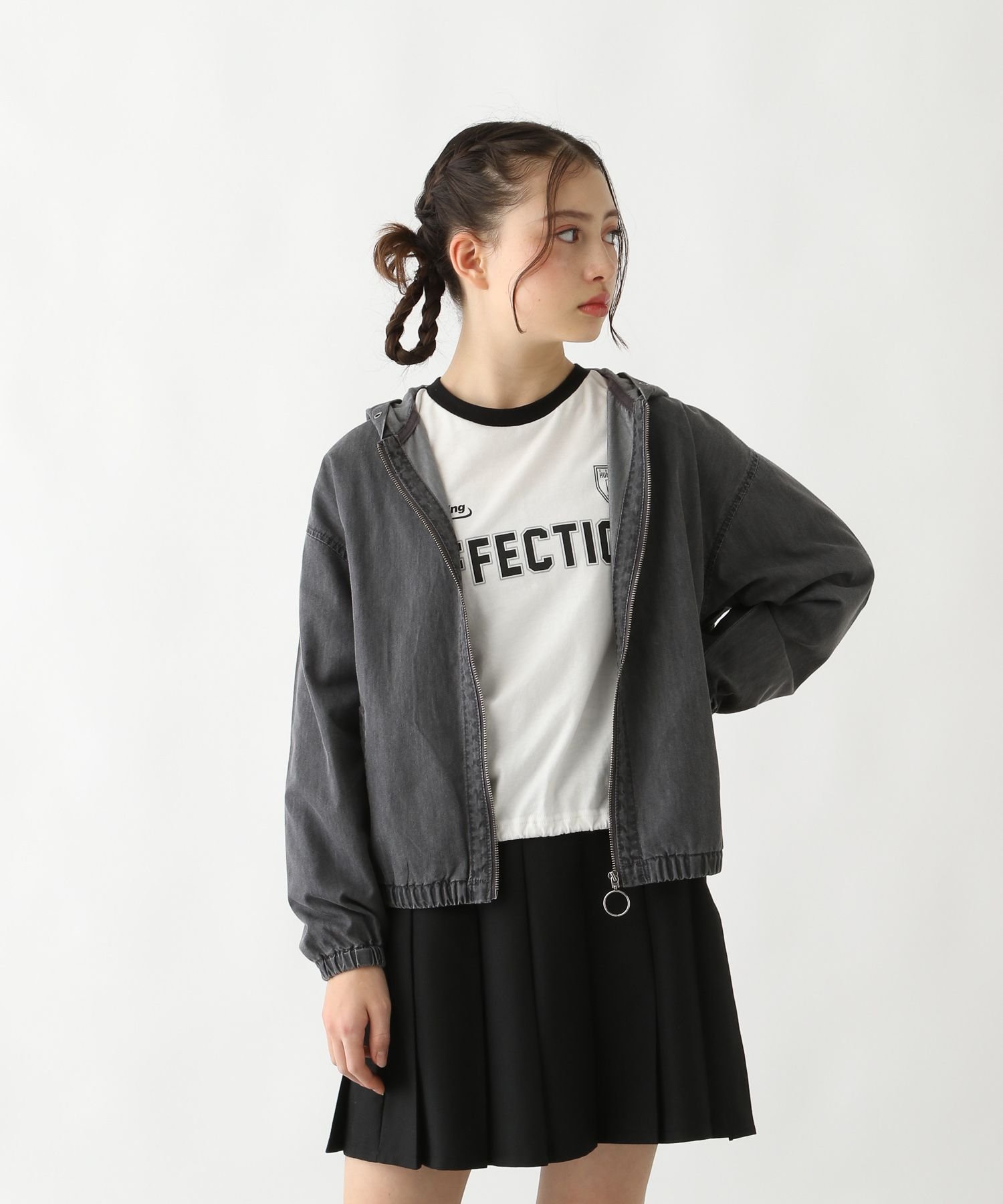 【グローバルワーク/GLOBAL WORK / KIDS】のズットパットデニムパーカー/キッズ/290857 インテリア・キッズ・メンズ・レディースファッション・服の通販 founy(ファニー) 　ファッション　Fashion　キッズファッション　KIDS　インナー　Inner　カーゴパンツ　Cargo Pants　キャミ　Cami　ケミカル　Chemical　吸水　Water Absorption　タンク　Tank　ダメージ　Damage　デニム　Denim　パーカー　Hoodie　ポケット　Pocket　ルーズ　Loose　おすすめ　Recommend　夏　Summer　ブラックデニム10|ID: prp329100004428197 ipo3291000000031572385