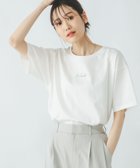 【グローバルワーク/GLOBAL WORK】の吉高由里子さん着用/リッチクリーンプリントT半袖/147640 オフ筆記体ロゴ01|ID:prp329100004428347