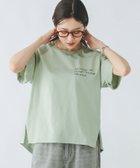 【グローバルワーク/GLOBAL WORK】の吉高由里子さん着用/リッチクリーンプリントT半袖/147640 ペールカーキレタードロゴ71|ID:prp329100004428347