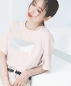 【グローバルワーク/GLOBAL WORK】のリッチクリーンプリントT半袖/147640 ペールピンク箔スクエア22|ID:prp329100004428347