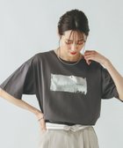 【グローバルワーク/GLOBAL WORK】のリッチクリーンプリントT半袖/147640 スミクロ箔スクエア19|ID:prp329100004428347