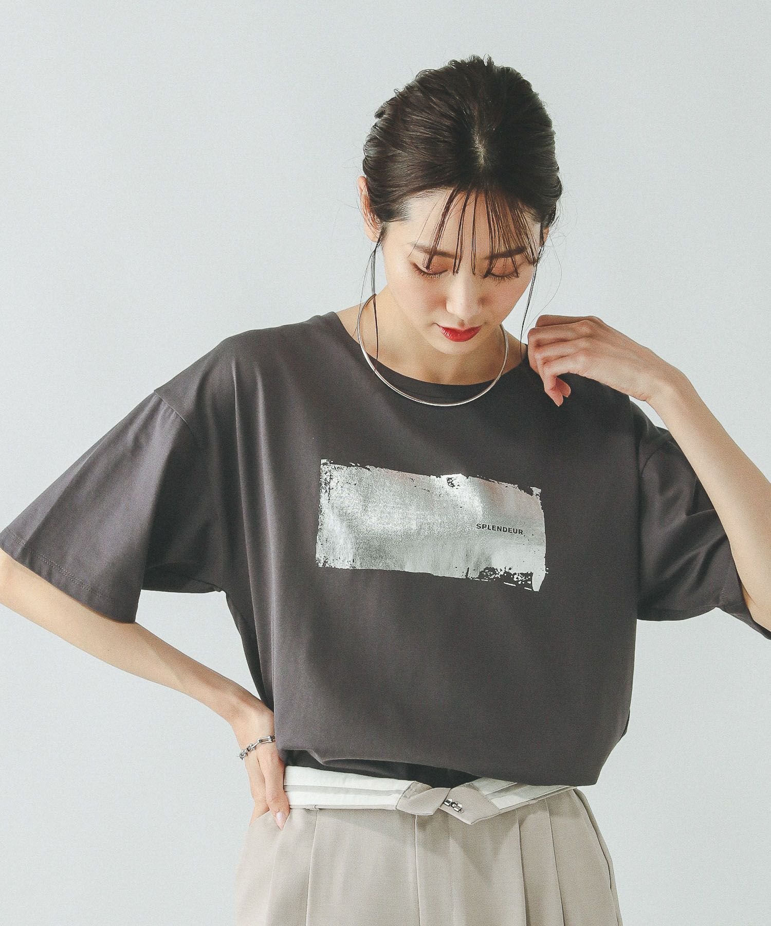 【グローバルワーク/GLOBAL WORK】のリッチクリーンプリントT半袖/147640 インテリア・キッズ・メンズ・レディースファッション・服の通販 founy(ファニー) ファッション Fashion レディースファッション Fashion for Women トップス・カットソー Cut & Sew Tops おすすめ Recommended / Our Picks シルク Silk, 100% Silk シルケット Silket, Silky Cotton スタイリッシュ Stylish, Fashionable トレンド Trend, Trending Now プリント Print, Printed Pattern 人気 Popular, Best Seller 半袖 Short Sleeve, Half Sleeve 抗菌 Antibacterial, Bacteria-Resistant スミクロ箔スクエア19|ID: prp329100004428347 ipo3291000000034562161