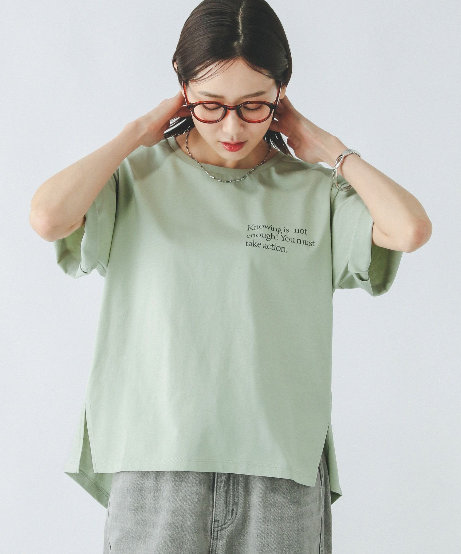 【グローバルワーク/GLOBAL WORK】のリッチクリーンプリントT半袖/147640 インテリア・キッズ・メンズ・レディースファッション・服の通販 founy(ファニー) ファッション Fashion レディースファッション Fashion for Women トップス・カットソー Cut & Sew Tops おすすめ Recommended / Our Picks シルク Silk, 100% Silk シルケット Silket, Silky Cotton スタイリッシュ Stylish, Fashionable トレンド Trend, Trending Now プリント Print, Printed Pattern 人気 Popular, Best Seller 半袖 Short Sleeve, Half Sleeve 抗菌 Antibacterial, Bacteria-Resistant ペールカーキレタードロゴ71|ID: prp329100004428347 ipo3291000000034562164