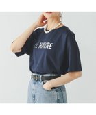 【グローバルワーク/GLOBAL WORK】のリッチクリーンプリントT半袖/147640 ネイビー箔ロゴ88|ID:prp329100004428347