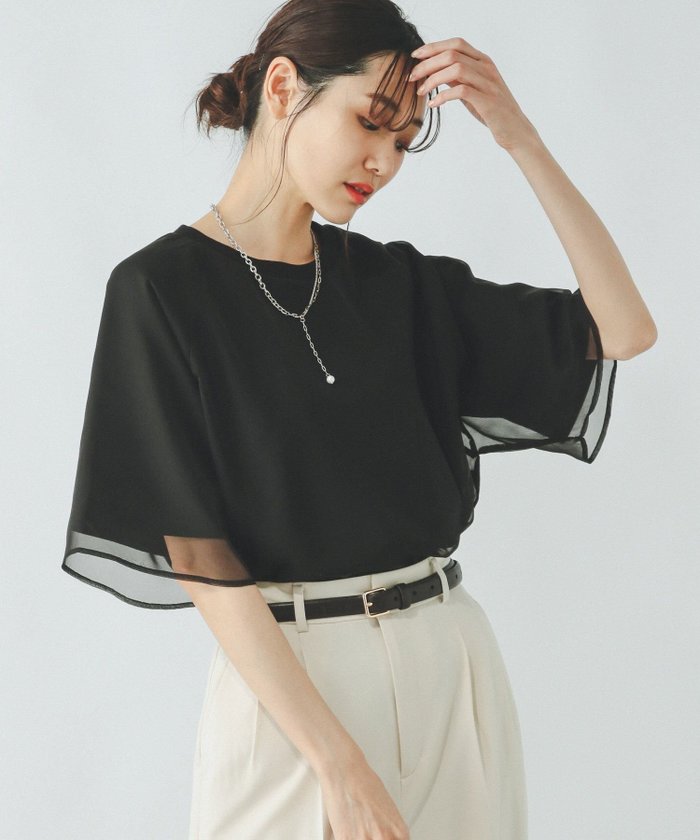 【グローバルワーク/GLOBAL WORK】のシフォンドッキング7分袖/325954 インテリア・キッズ・メンズ・レディースファッション・服の通販 founy(ファニー) https://founy.com/ ファッション Fashion レディースファッション WOMEN トップス・カットソー Tops/Tshirt インナー Inner カットソー Cut And Sew シフォン Chiffon スリット Slit ドッキング Docking 人気 Popularity |ID: prp329100004428412 ipo3291000000031905264