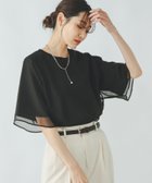 【グローバルワーク/GLOBAL WORK】のシフォンドッキング7分袖/325954 ブラック09|ID: prp329100004428412 ipo3291000000031905266