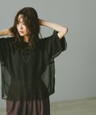 【グローバルワーク/GLOBAL WORK】のシフォンドッキング7分袖/325954 ブラック09|ID: prp329100004428412 ipo3291000000033570563