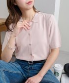 【ディスコート/Discoat】のサラモチ衿付き半袖カーディガン《WEB限定カラーあり》 ピンク|ID: prp329100004428598 ipo3291000000031958399