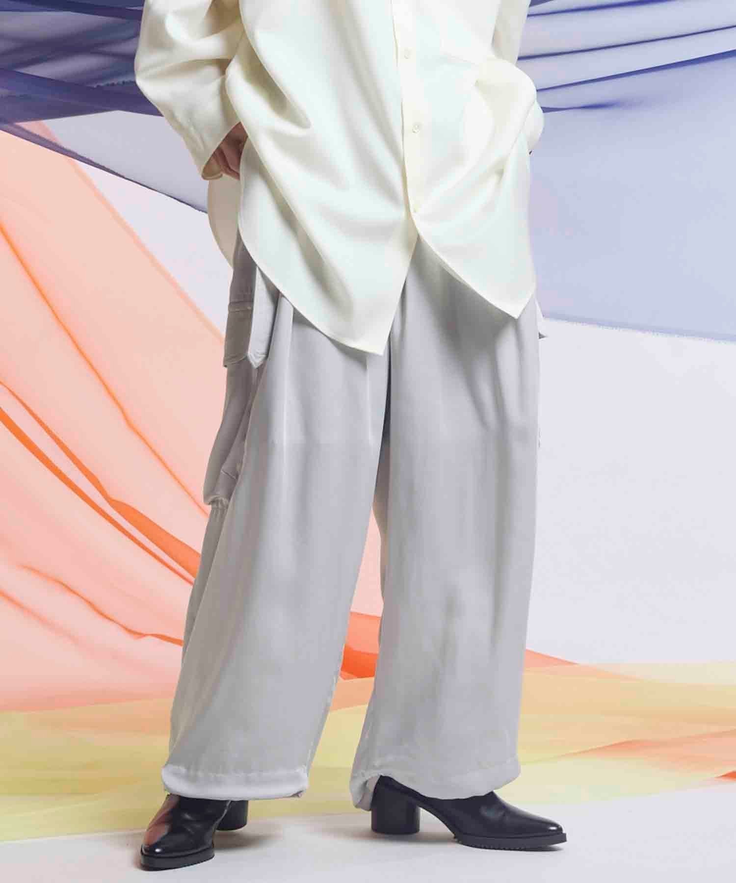 【メゾンスペシャル/MAISON SPECIAL】のStretch Satin Prime-Wide Cargo Pants 人気、トレンドファッション・服の通販 founy(ファニー) 　ファッション　Fashion　レディースファッション　WOMEN　パンツ　Pants　カーゴパンツ　Cargo Pants　コレクション　Collection　サテン　Satin　シルク　Silk　ストレッチ　Stretch　ドレープ　Drape　ドローコード　Draw Cord　パターン　Pattern　ベーシック　Basic　ワイド　Wide　エレガント 上品　Elegant　 other-1|ID: prp329100004429259 ipo3291000000030931758