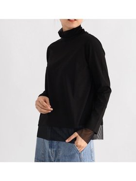 【ラシュッド/LASUD】のポイントシアーカットソー 人気、トレンドファッション・服の通販 founy(ファニー) ファッション Fashion レディースファッション WOMEN トップス・カットソー Tops/Tshirt カットソー Cut and Sewn おすすめ Recommend インナー Inner カットソー Cut And Sew シアー Sheer |ID:prp329100004429477