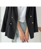 【ジュノア/JUNOAH】の金釦リネン混シャツジャケット 人気、トレンドファッション・服の通販 founy(ファニー) ファッション Fashion レディースファッション WOMEN アウター Coat Outerwear ジャケット Jackets ジャケット Jacket リネン Linen thumbnail ブラック|ID: prp329100004432018 ipo3291000000030956031