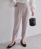 【ラナン/Ranan】の美脚シルエットタッククロップドパンツ ライトグレー|ID: prp329100004432225 ipo3291000000031993893