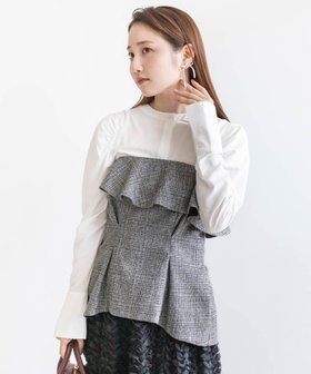 【ランダ/RANDA】のラッフルフリルビスチェ ブラウスセット 人気、トレンドファッション・服の通販 founy(ファニー) ファッション Fashion レディースファッション WOMEN トップス・カットソー Tops/Tshirt シャツ/ブラウス Shirts/Blouses ビスチェ Bustier アシンメトリー Asymmetry ギャザー Gather シンプル Simple スリーブ Sleeve セットアップ Set Up ドレープ Drape ビスチェ Bustier フィット Fit モダン Modern おすすめ Recommend |ID:prp329100004432438