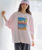 【ニコアンド/niko and】のバック布帛CITYフォトTシャツ ピンク20|ID: prp329100004432555 ipo3291000000031957049