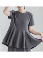 【コカ/COCA】のエンボス裾フリル半袖プルオーバー 人気、トレンドファッション・服の通販 founy(ファニー) ファッション Fashion レディースファッション WOMEN トップス・カットソー Tops/Tshirt プルオーバー Pullover フリル Frills ポケット Pocket 半袖 Short Sleeve thumbnail Gray|ID: prp329100004432771 ipo3291000000030961813