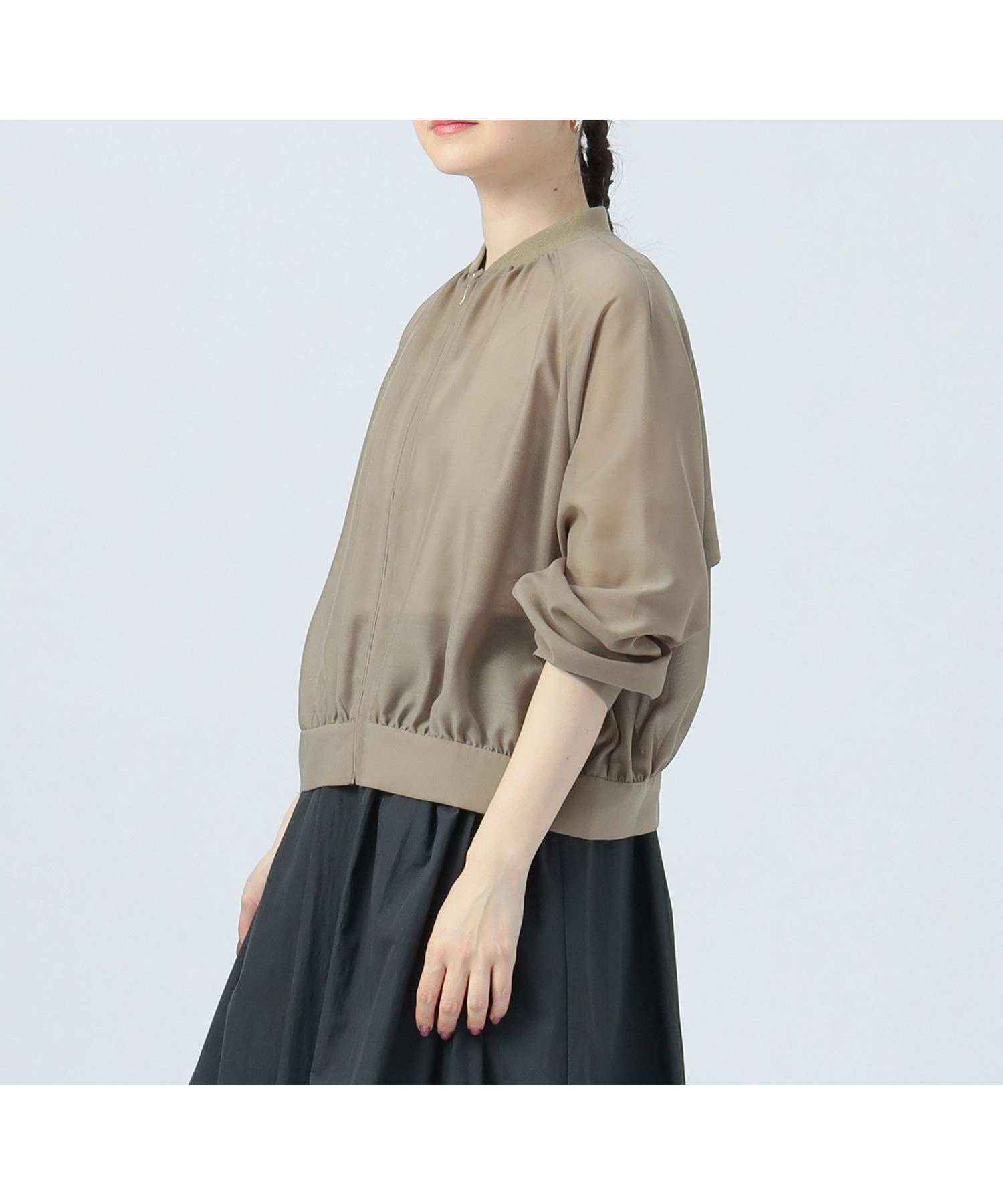 【ビームス ハート/BEAMS HEART】の【洗濯機洗い可】バックヨーク シアーブルゾン 25SS 透け感 インテリア・キッズ・メンズ・レディースファッション・服の通販 founy(ファニー) 　ファッション　Fashion　レディースファッション　WOMEN　アウター　Coat Outerwear　ブルゾン　Blouson/Jackets　バッグ　Bag　2025年　2025　2025春夏・S/S　Ss,Spring/Summer,2025　サロペット　Overalls　シアー　Sheer　ジップ　Zip　バランス　Balance　ブルゾン　Blouson　ヨーク　Yoke　リラックス　Relax　LTIGH BEIGE|ID: prp329100004432847 ipo3291000000031737295