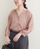【ナチュラルクチュール/natural couture】のとろみサテン7分袖ブラウス ピンクベージュ|ID: prp329100004433015 ipo3291000000031150039
