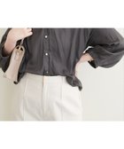 【ナチュラルクチュール/natural couture】のとろみサテン7分袖ブラウス チャコールグレー|ID: prp329100004433015 ipo3291000000031150048