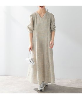 【アーバンリサーチ ロッソ/URBAN RESEARCH ROSSO】のF by ROSSO チェックパフスリーブワンピース 人気、トレンドファッション・服の通販 founy(ファニー) ファッション Fashion レディースファッション WOMEN ワンピース Dress 2025年 2025 2025春夏・S/S Ss,Spring/Summer,2025 スリーブ Sleeve ロング Long 夏 Summer S/S・春夏 Ss・Spring/Summer |ID:prp329100004433891