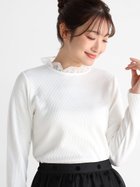 【ヴァン/Vin】のフリルネックリブカットソー 人気、トレンドファッション・服の通販 founy(ファニー) ファッション Fashion レディースファッション WOMEN トップス・カットソー Tops/Tshirt カットソー Cut and Sewn おすすめ Recommend なめらか Smooth コンパクト Compact シンプル Simple パール Pearl フィット Fit フリル Frills thumbnail オフホワイト|ID: prp329100004433932 ipo3291000000030972278