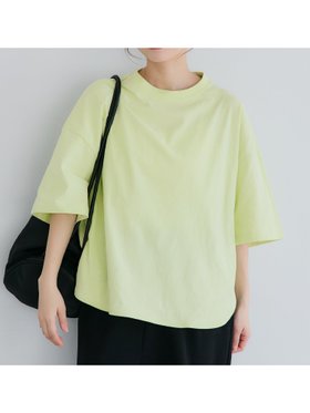 【コカ/COCA】 ビックシルエットテールカット5分袖Tシャツ人気、トレンドファッション・服の通販 founy(ファニー) ファッション Fashion レディースファッション WOMEN トップス・カットソー Tops/Tshirt シャツ/ブラウス Shirts/Blouses ロング / Tシャツ T-Shirts イエロー Yellow ポケット Pocket |ID:prp329100004434116