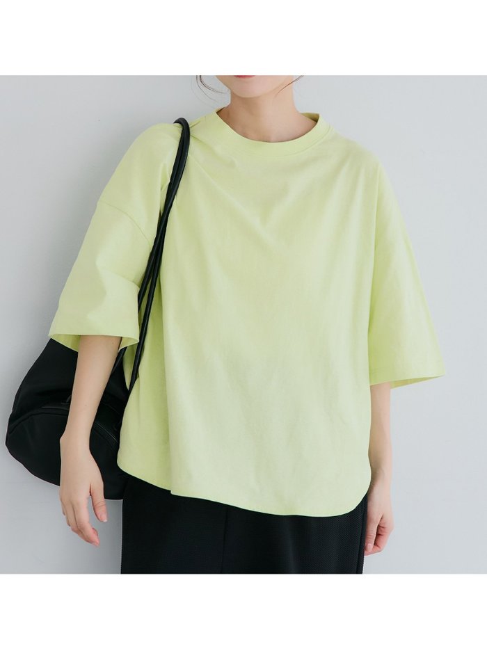 【コカ/COCA】のビックシルエットテールカット5分袖Tシャツ インテリア・キッズ・メンズ・レディースファッション・服の通販 founy(ファニー) https://founy.com/ ファッション Fashion レディースファッション WOMEN トップス・カットソー Tops/Tshirt シャツ/ブラウス Shirts/Blouses ロング / Tシャツ T-Shirts イエロー Yellow シューズ Shoes スリット Slit デニム Denim バレエ Ballet フレア Flare ポケット Pocket リラックス Relax お家時間・ステイホーム Home Time/Stay Home 2025年 2025 2025春夏・S/S Ss,Spring/Summer,2025 |ID: prp329100004434116 ipo3291000000031903740