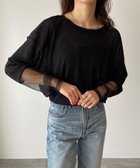 【ジュノア/JUNOAH】のチュール袖切替シアーロンT 人気、トレンドファッション・服の通販 founy(ファニー) ファッション Fashion レディースファッション WOMEN トップス・カットソー Tops/Tshirt ロング / Tシャツ T-Shirts チュール Tulle 切替 Switching thumbnail ブラック|ID: prp329100004434185 ipo3291000000030974700