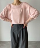 【ジュノア/JUNOAH】のチュール袖切替シアーロンT 人気、トレンドファッション・服の通販 founy(ファニー) ファッション Fashion レディースファッション WOMEN トップス・カットソー Tops/Tshirt ロング / Tシャツ T-Shirts チュール Tulle 切替 Switching thumbnail ピンク|ID: prp329100004434185 ipo3291000000030974703