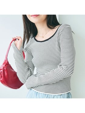 【コカ/COCA】 ボートネックリブニットトップス人気、トレンドファッション・服の通販 founy(ファニー) ファッション Fashion レディースファッション WOMEN トップス・カットソー Tops/Tshirt ニット Knit Tops |ID:prp329100004434224