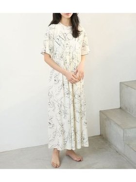 【スナイデル ホーム/SNIDEL HOME】の【Moispro】Tシャツワンピース 人気、トレンドファッション・服の通販 founy(ファニー) ファッション Fashion レディースファッション WOMEN ワンピース Dress シャツワンピース Shirt Dresses ギャザー Gather クラシカル Classical ストレッチ Stretch フラワー Flower プリント Print リラックス Relax ワイド Wide 人気 Popularity |ID:prp329100004434231