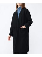 【ラシュッド/LASUD】の圧縮ウールジョーゼットノーカラーコート ブラック|ID: prp329100004434357 ipo3291000000031880213