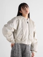 【ラシュッド/LASUD】のチンツボリュームショートブルゾン オフホワイト|ID: prp329100004434360 ipo3291000000031652673