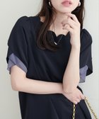 【ナチュラルクチュール/natural couture】のチューリップスリーブスカラップネックブラウス ネイビー|ID: prp329100004434445 ipo3291000000031812722
