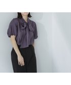 【ナチュラル ビューティー ベーシック/NATURAL BEAUTY BASIC】のシアーボリュームリボンボウブラウス ネイビーチャコール1|ID: prp329100004435899 ipo3291000000031994166