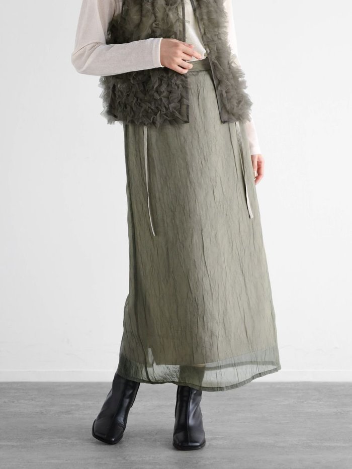 【ラシュッド/LASUD】のワッシャーオーガンジーレイヤードスカート インテリア・キッズ・メンズ・レディースファッション・服の通販 founy(ファニー) https://founy.com/ ファッション Fashion レディースファッション WOMEN スカート Skirt オーガンジー Organdy スウェット Sweat ブルゾン Blouson リボン Ribbon ワッシャー Washer |ID: prp329100004436169 ipo3291000000031997114