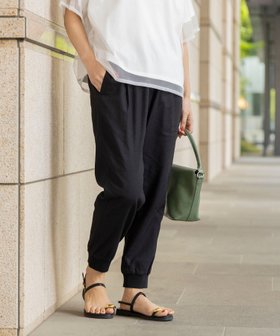 【ビームス ハート/BEAMS HEART】のコットンリネン ジョグパンツ 人気、トレンドファッション・服の通販 founy(ファニー) ファッション Fashion レディースファッション WOMEN パンツ Pants クロップド Cropped スタイリッシュ Stylish スポーティ Sporty ポケット Pocket リネン Linen おすすめ Recommend |ID:prp329100004437243