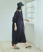 【アーバンリサーチ ドアーズ/URBAN RESEARCH DOORS】のリネンギャザーワンピース NAVY|ID: prp329100004438404 ipo3291000000032091254