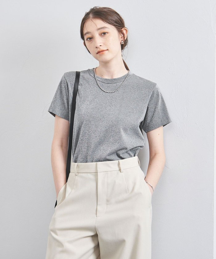 【ユナイテッドアローズ/UNITED ARROWS】のラメ Tシャツ インテリア・キッズ・メンズ・レディースファッション・服の通販 founy(ファニー) https://founy.com/ ファッション Fashion レディースファッション WOMEN トップス・カットソー Tops/Tshirt シャツ/ブラウス Shirts/Blouses ロング / Tシャツ T-Shirts おすすめ Recommend インナー Inner ギャザー Gather コンパクト Compact シンプル Simple ジャケット Jacket テーラード Tailored ワイド Wide エレガント 上品 Elegant |ID: prp329100004439026 ipo3291000000031954525